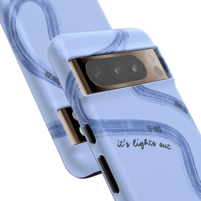 F1 Phone Case Monochrome Blue Painted "its lights out and away we go", Trendy F1 Gift, Formula 1 Gift, Cute F1 Phone Case, Phone Case