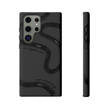 F1 Phone Case Monochrome Black Painted "its lights out and away we go", Trendy F1 Gift, Formula 1 Gift, Cute F1 Phone Case, Phone Case