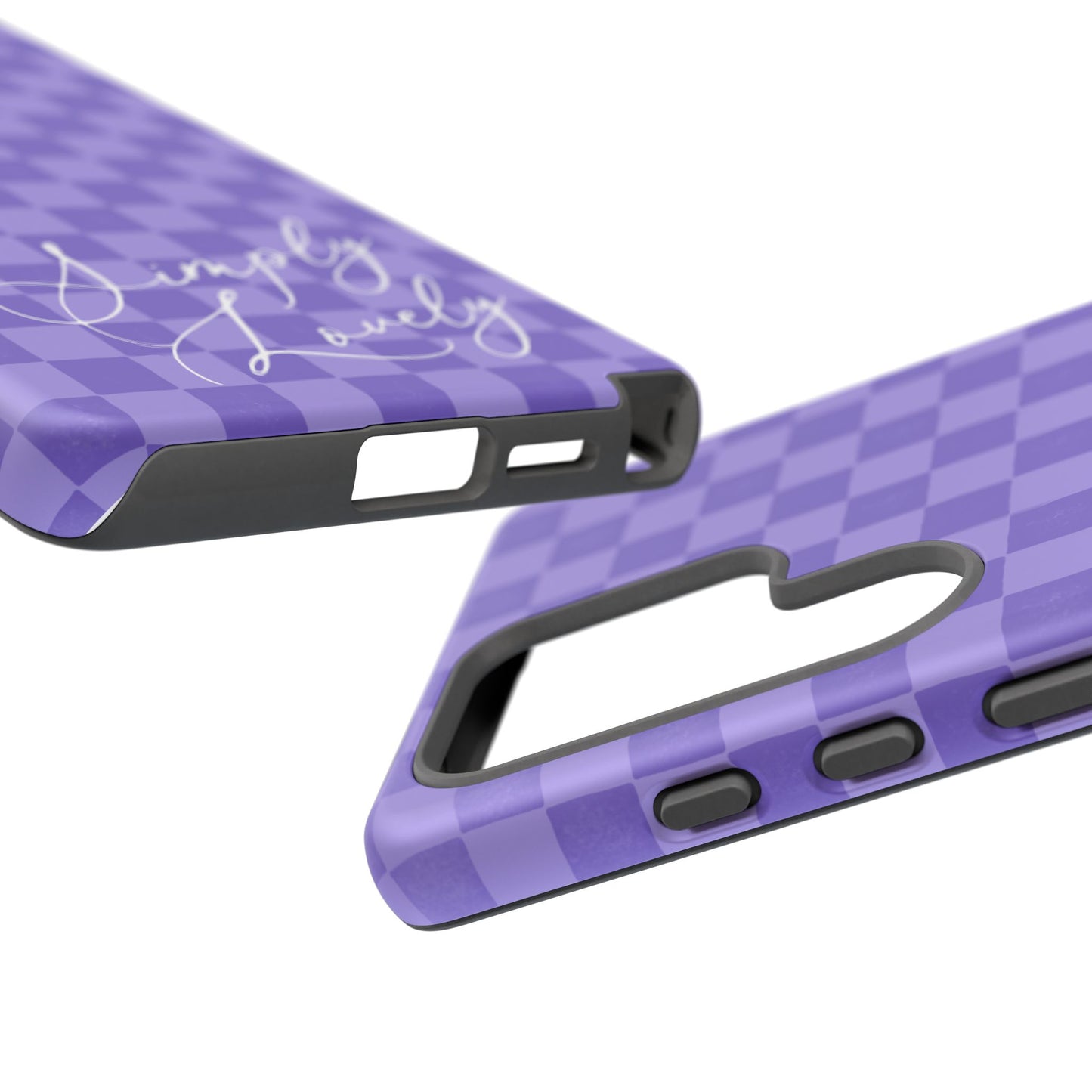 Simply Lovely Purple Checkered F1 Phone Case Design, Trendy F1 Gift, Formula 1 Gift, Cute F1 Phone Case