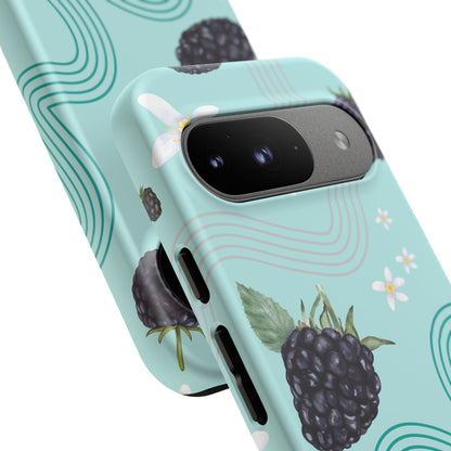 Teal F1 Mercedes and Blackberries Phone Case , Trendy F1 Gift, Formula 1 Gift, Cute Fruit F1 Phone Case, Unique Phone Case