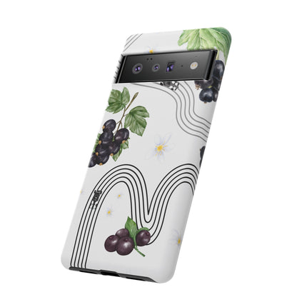 F1 Cadillac and Black Currants Phone Case, Trendy F1 Gift, Formula 1 Gift, Cute Fruit F1 Phone Case, Unique Phone Case