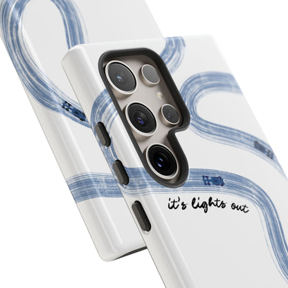 F1 Phone Case Blue Painted "its lights out and away we go", Trendy F1 Gift, Formula 1 Gift, Cute F1 Phone Case, Gift for F1 Fans