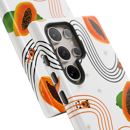 F1 McLaren and Papaya Phone Case , Trendy F1 Gift, Formula 1 Gift, Cute Fruit F1 Phone Case, Unique Phone Case