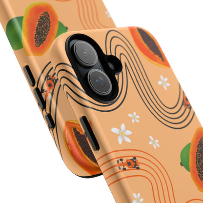 Orange F1 McLaren and Papaya Phone Case, Trendy F1 Gift, Formula 1 Gift, Cute Fruit F1 Phone Case, Unique Phone Case