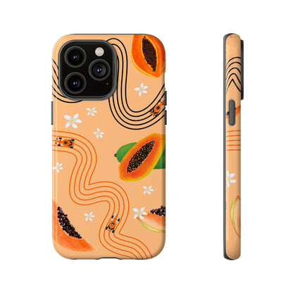 Orange F1 McLaren and Papaya Phone Case, Trendy F1 Gift, Formula 1 Gift, Cute Fruit F1 Phone Case, Unique Phone Case