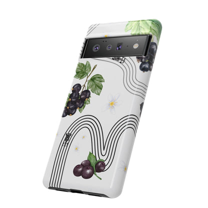 F1 Cadillac and Black Currants Phone Case, Trendy F1 Gift, Formula 1 Gift, Cute Fruit F1 Phone Case, Unique Phone Case