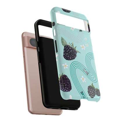 Teal F1 Mercedes and Blackberries Phone Case , Trendy F1 Gift, Formula 1 Gift, Cute Fruit F1 Phone Case, Unique Phone Case
