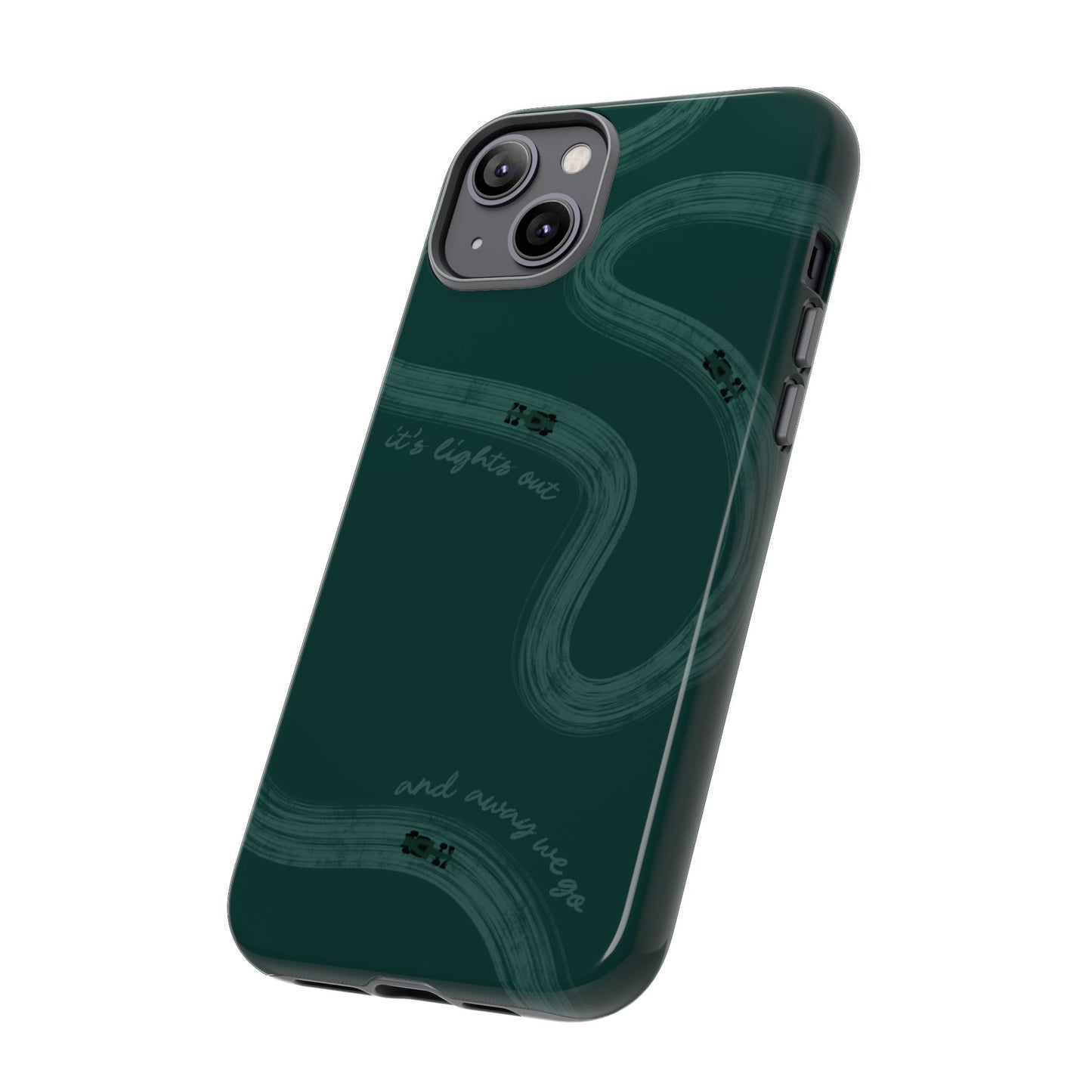 F1 Phone Case Monochrome Green Painted "its lights out and away we go", Trendy F1 Gift, Formula 1 Gift, Cute F1 Phone Case, Phone Case
