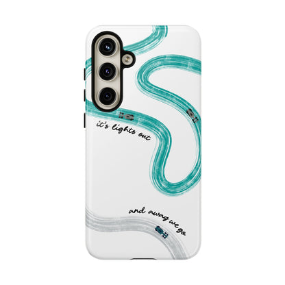Mercedes F1 Phone Case Painted "its lights out and away we go", Trendy F1 Gift, Formula 1 Gift, Cute F1 Phone Case