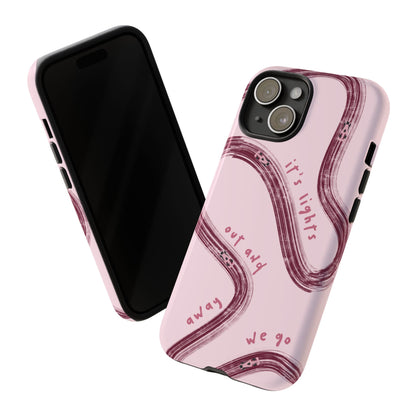 Pink Lights Out F1 Phone Case Design, Trendy F1 Gift, Formula 1 Gift, Cute F1 Phone Case, Unique Formula One Phone Case