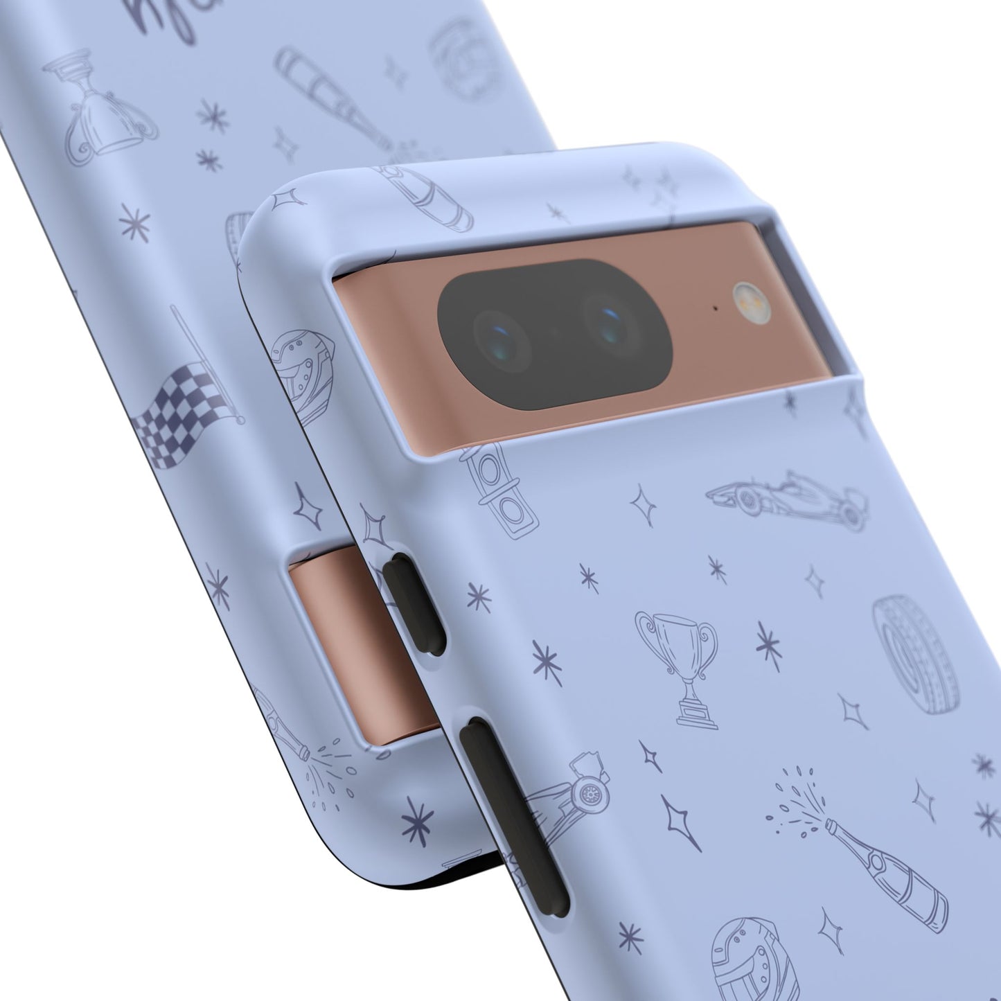 Blue Doodle "Simply Lovely" F1 Phone Case Design
