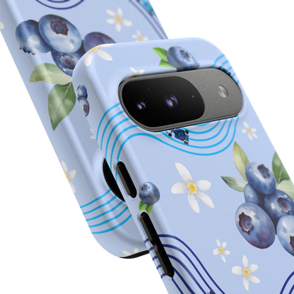 Blue F1 Williams and Blueberries Phone Case, Trendy F1 Gift, Formula 1 Gift, Cute Fruit F1 Phone Case, Unique Phone Case