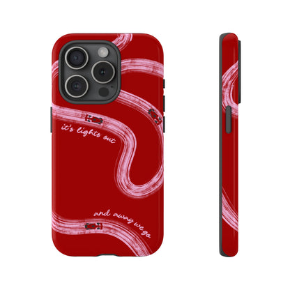 Red and Pink Lights Out F1 Phone Case Design, Trendy F1 Gift, Formula 1 Gift, Cute F1 Phone Case, Unique Formula One Phone Case