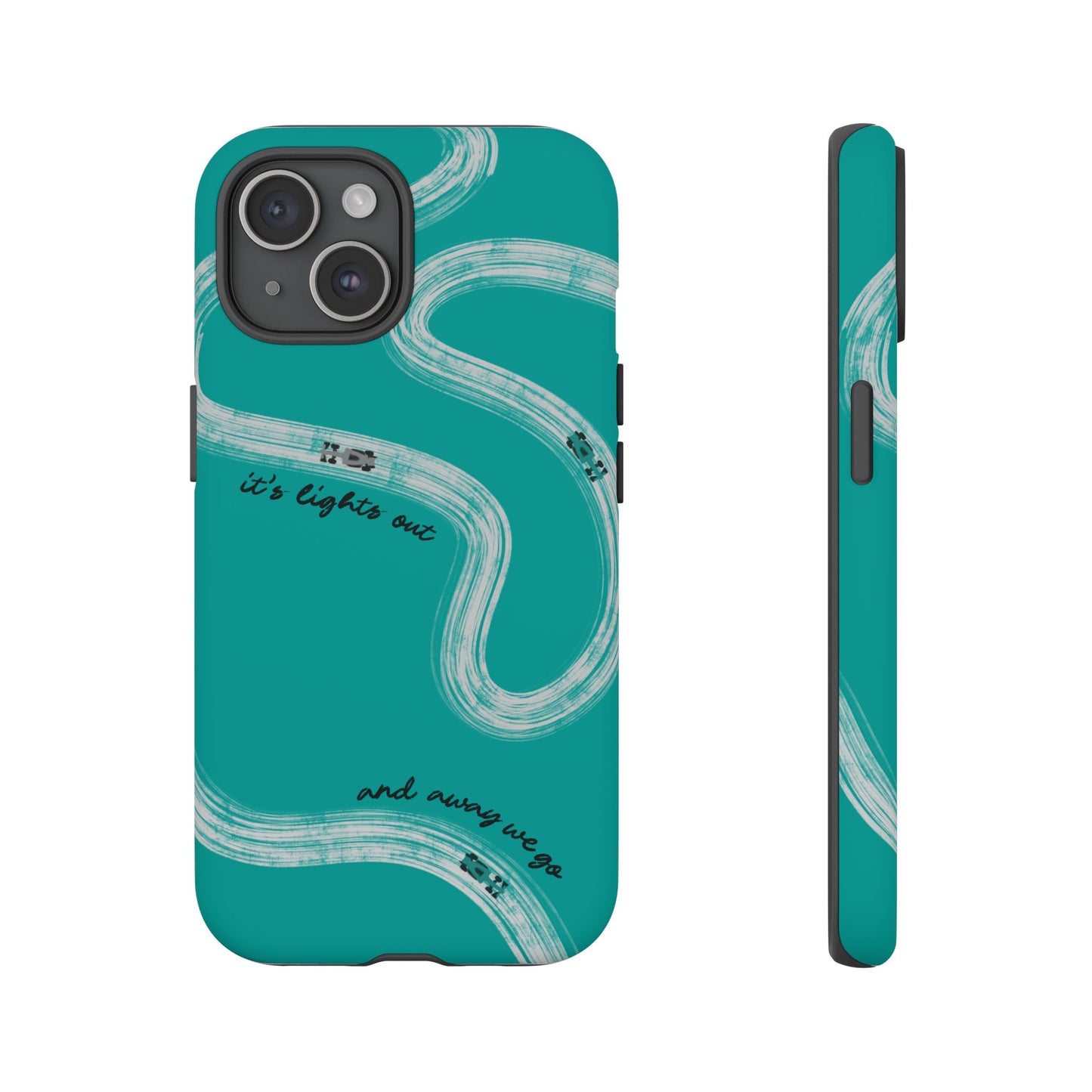 Mercedes F1 Phone Case Painted "its lights out and away we go", Trendy F1 Gift, Formula 1 Gift, Cute F1 Phone Case