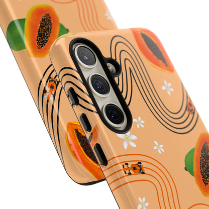 Orange F1 McLaren and Papaya Phone Case, Trendy F1 Gift, Formula 1 Gift, Cute Fruit F1 Phone Case, Unique Phone Case