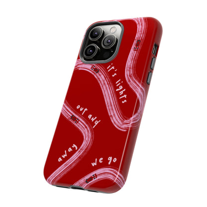 Red and Pink Lights Out F1 Phone Case Design, Trendy F1 Gift, Formula 1 Gift, Cute F1 Phone Case, Unique Formula One Phone Case
