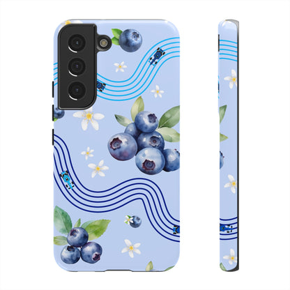 Blue F1 Williams and Blueberries Phone Case, Trendy F1 Gift, Formula 1 Gift, Cute Fruit F1 Phone Case, Unique Phone Case