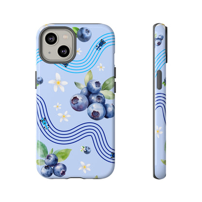Blue F1 Williams and Blueberries Phone Case, Trendy F1 Gift, Formula 1 Gift, Cute Fruit F1 Phone Case, Unique Phone Case