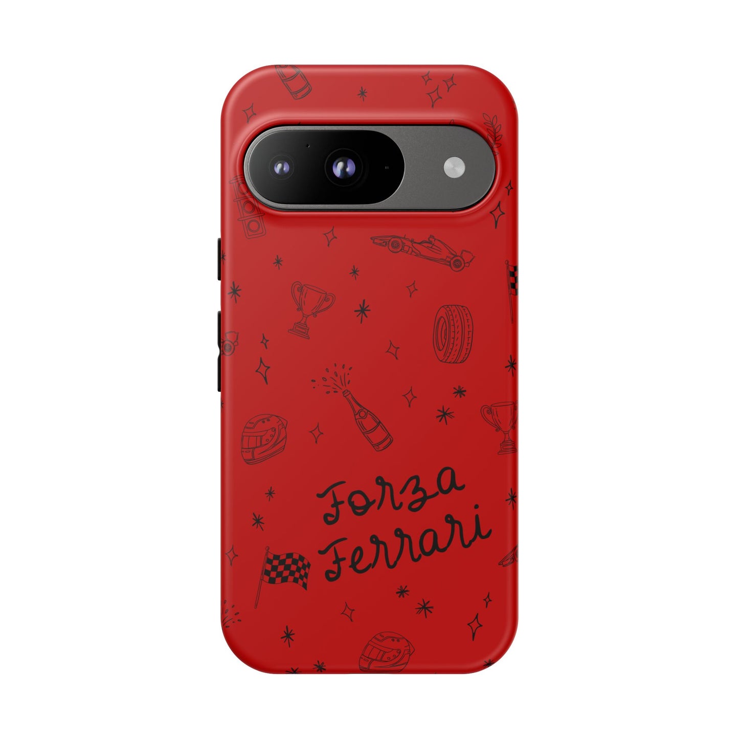 F1 Ferrari Racing Doodle "Forza Ferrari" F1 Phone Case Design