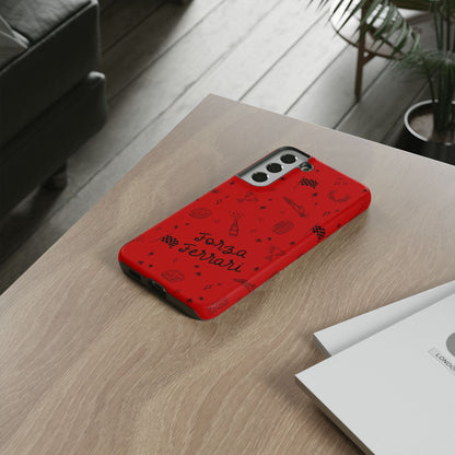 F1 Ferrari Racing Doodle "Forza Ferrari" F1 Phone Case Design