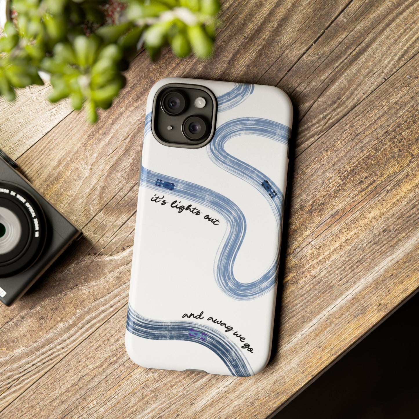 F1 Phone Case Blue Painted "its lights out and away we go", Trendy F1 Gift, Formula 1 Gift, Cute F1 Phone Case, Gift for F1 Fans