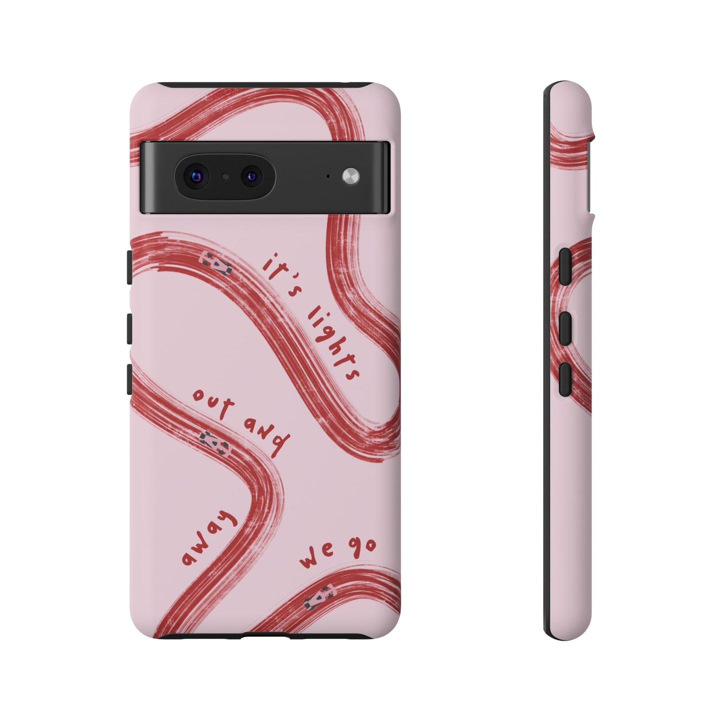 Pink and Red Lights Out F1 Phone Case Design, Trendy F1 Gift, Formula 1 Gift, Cute F1 Phone Case, Unique Formula One Phone Case