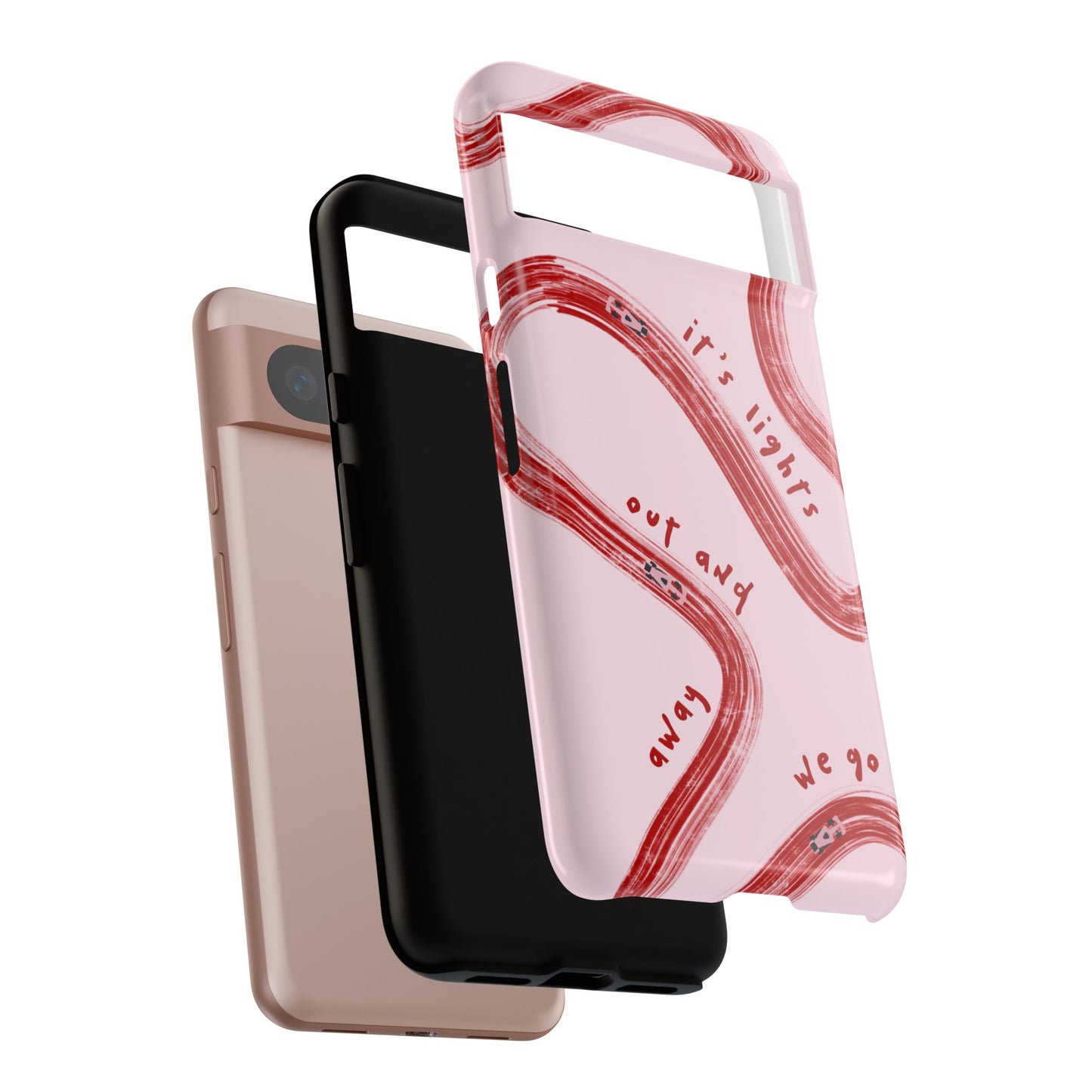 Pink and Red Lights Out F1 Phone Case Design, Trendy F1 Gift, Formula 1 Gift, Cute F1 Phone Case, Unique Formula One Phone Case
