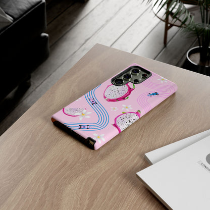 Pink F1 Alpine and Dragonfruit Phone Case, Trendy F1 Gift, Formula 1 Gift, Cute Fruit F1 Phone Case, Unique Phone Case