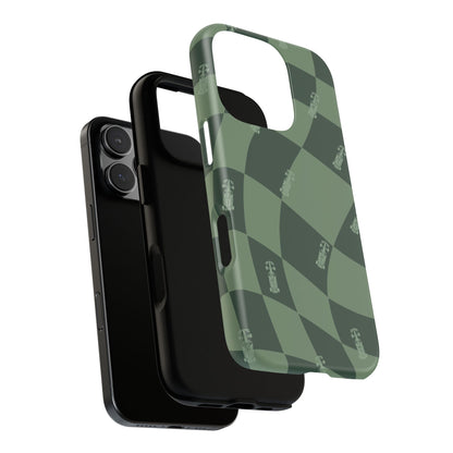 F1 Phone Case Green Checkerboard Design, Trendy F1 Gift, Formula 1 Gift, Cute F1 Phone Case, Unique Formula One Phone Case