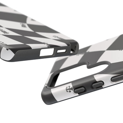 F1 Phone Case Black and White Checkered Design, Trendy F1 Gift, Formula 1 Gift, Cute F1 Phone Case, Unique Formula One Phone Case