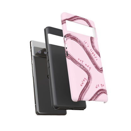 Pink Lights Out F1 Phone Case Design, Trendy F1 Gift, Formula 1 Gift, Cute F1 Phone Case, Unique Formula One Phone Case