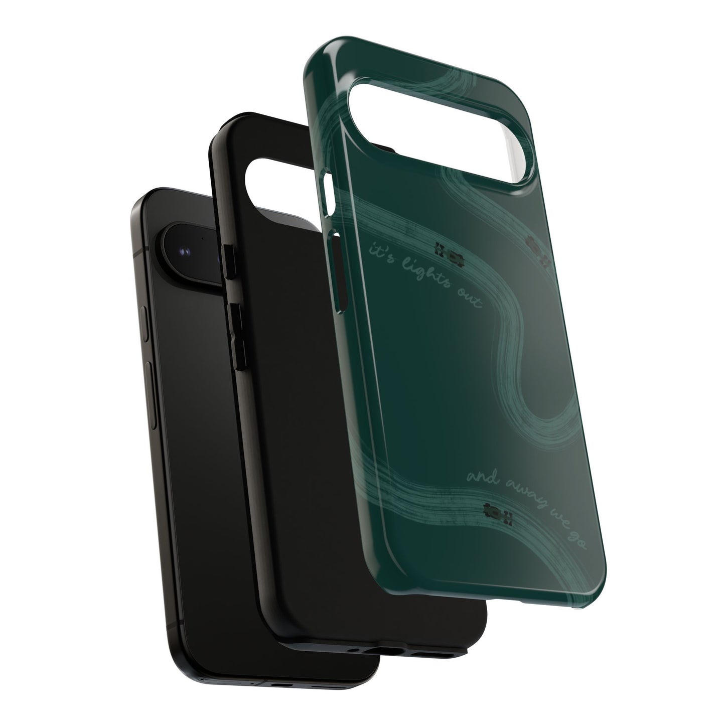F1 Phone Case Monochrome Green Painted "its lights out and away we go", Trendy F1 Gift, Formula 1 Gift, Cute F1 Phone Case, Phone Case