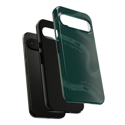F1 Phone Case Monochrome Green Painted "its lights out and away we go", Trendy F1 Gift, Formula 1 Gift, Cute F1 Phone Case, Phone Case
