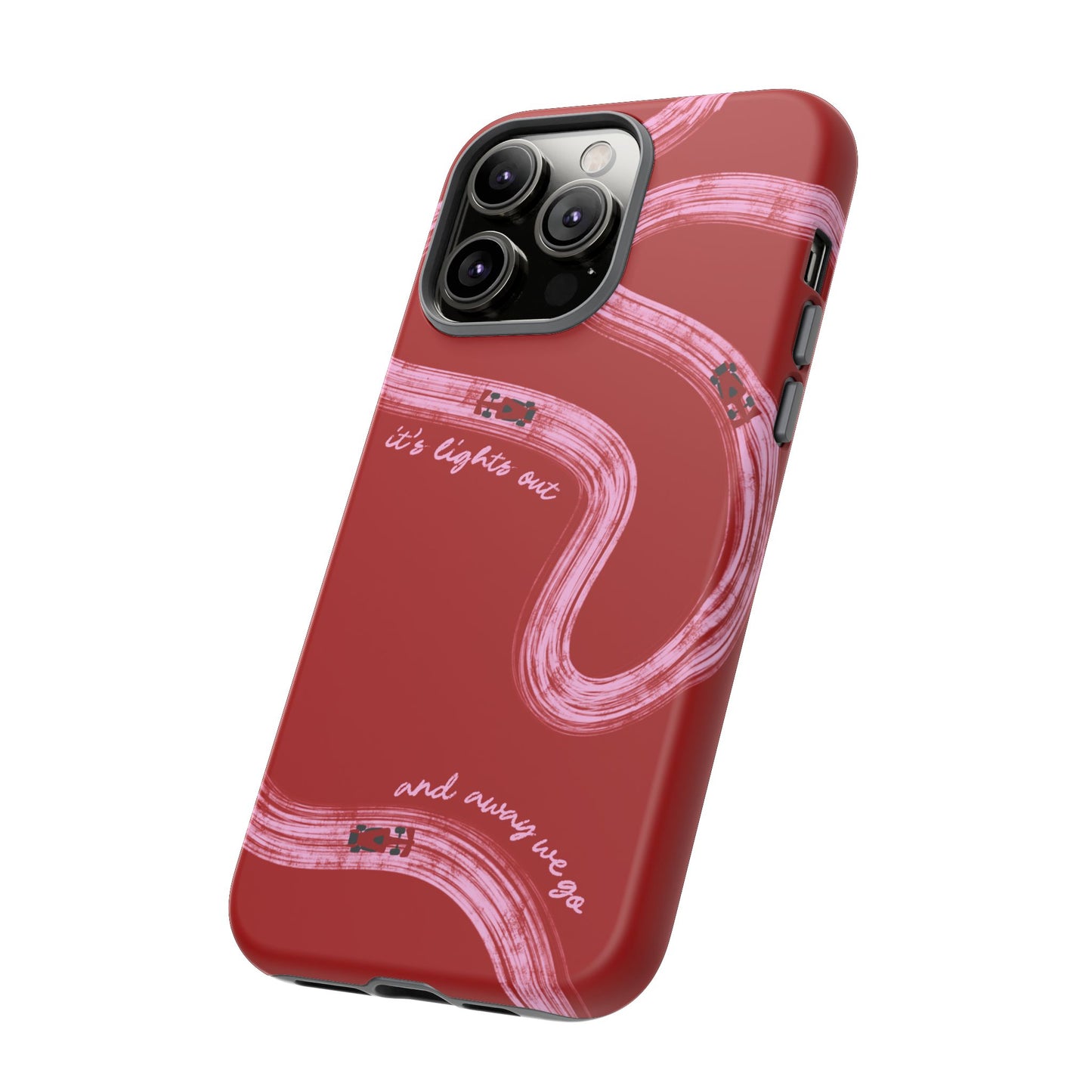 Red and Pink Lights Out F1 Phone Case Design, Trendy F1 Gift, Formula 1 Gift, Cute F1 Phone Case, Unique Formula One Phone Case