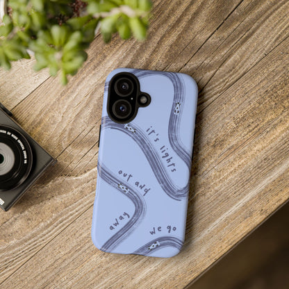 Blue Lights Out F1 Phone Case Design, Trendy F1 Gift, Formula 1 Gift, Cute F1 Phone Case, Unique Formula One Phone Case