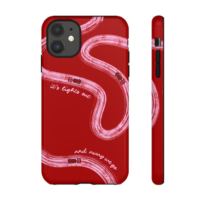 Red and Pink Lights Out F1 Phone Case Design, Trendy F1 Gift, Formula 1 Gift, Cute F1 Phone Case, Unique Formula One Phone Case