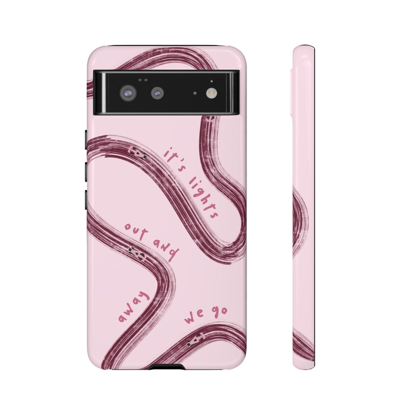 Pink Lights Out F1 Phone Case Design, Trendy F1 Gift, Formula 1 Gift, Cute F1 Phone Case, Unique Formula One Phone Case