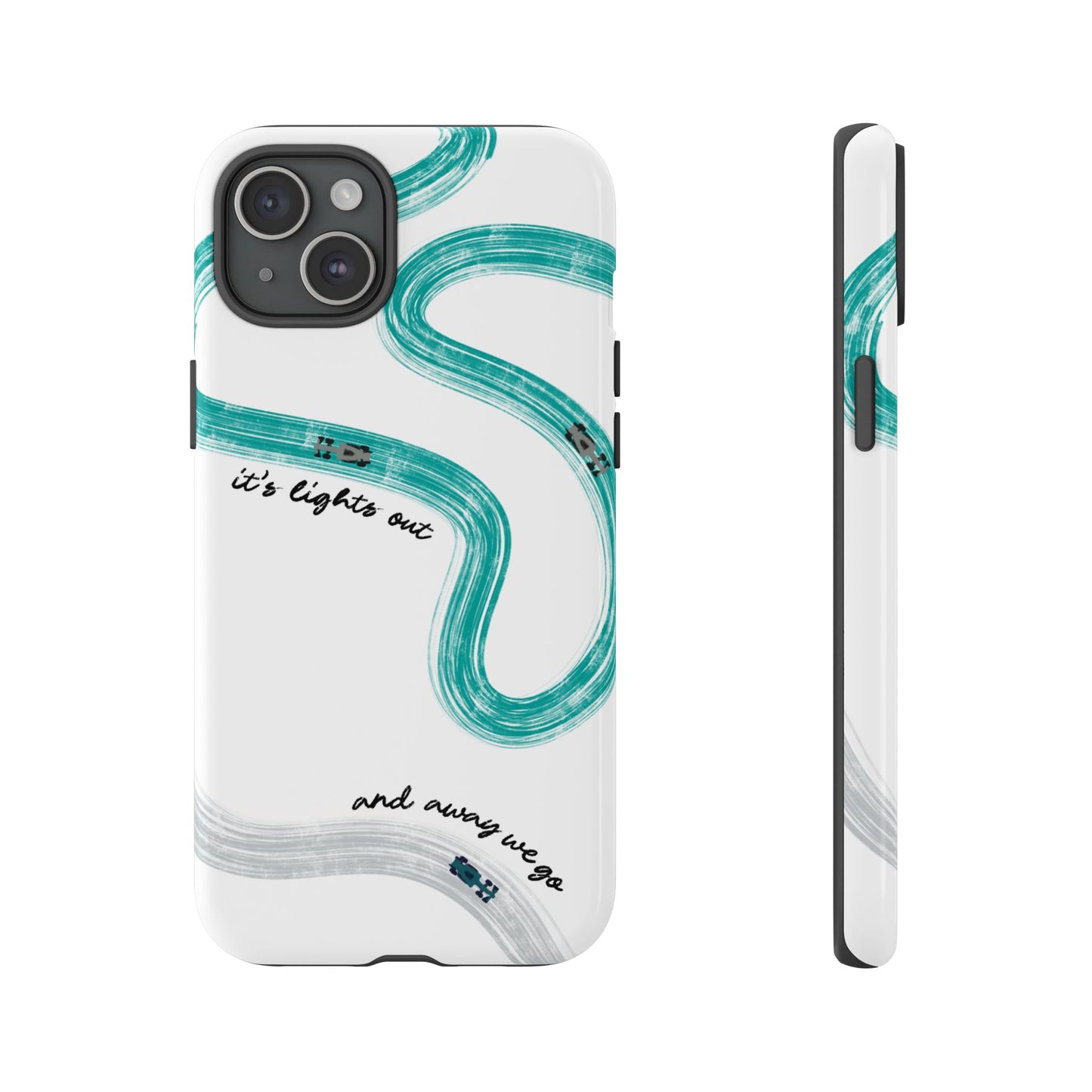Mercedes F1 Phone Case Painted "its lights out and away we go", Trendy F1 Gift, Formula 1 Gift, Cute F1 Phone Case