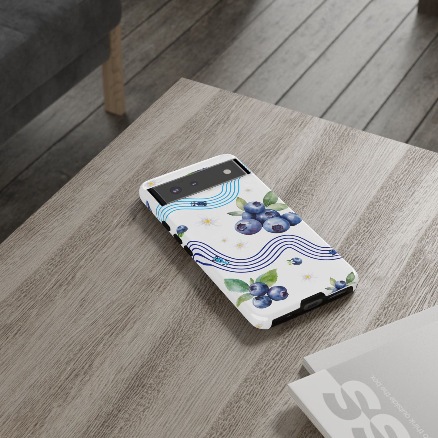 F1 Williams and Blueberries Phone Case, Trendy F1 Gift, Formula 1 Gift, Cute Fruit F1 Phone Case, Unique Phone Case