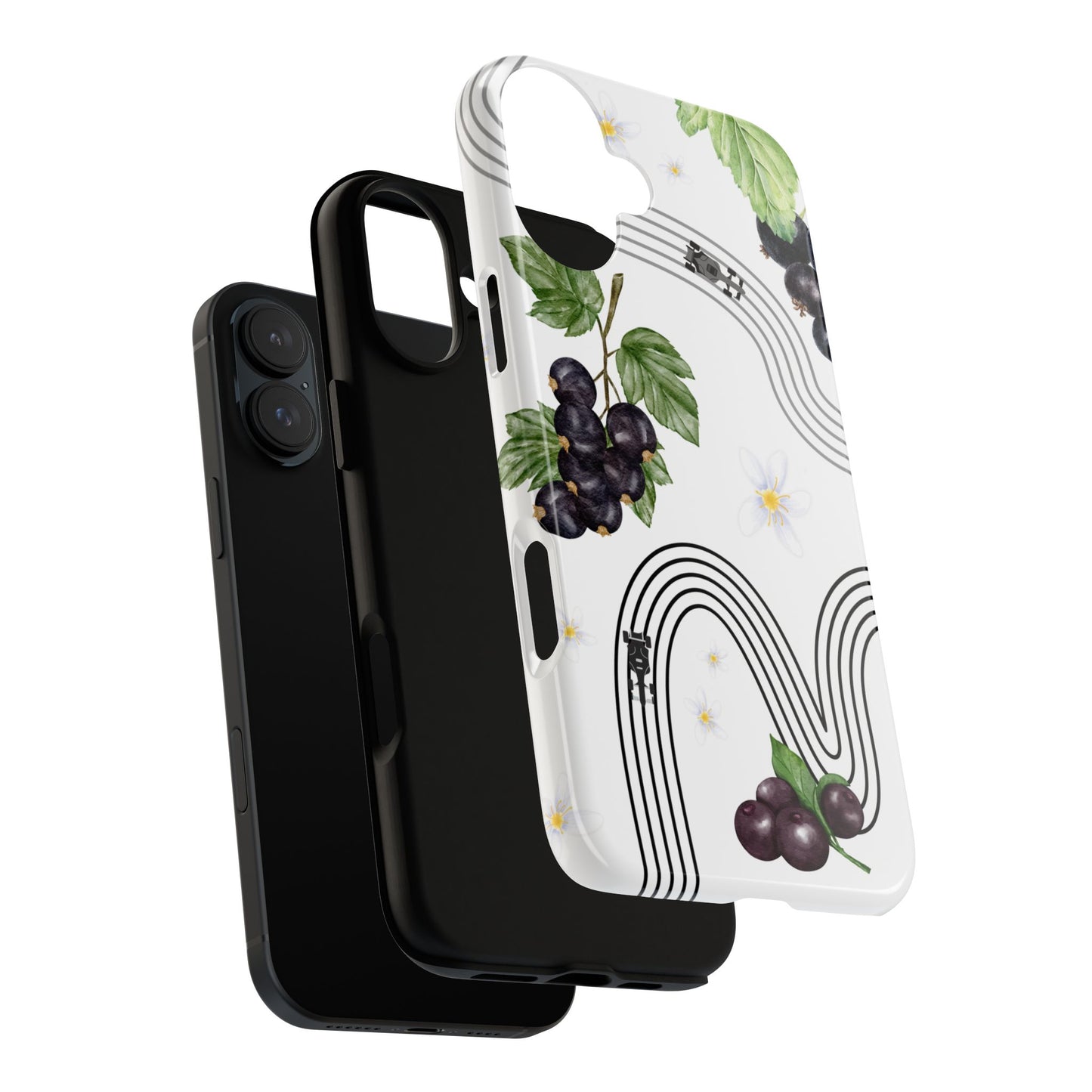 F1 Cadillac and Black Currants Phone Case, Trendy F1 Gift, Formula 1 Gift, Cute Fruit F1 Phone Case, Unique Phone Case
