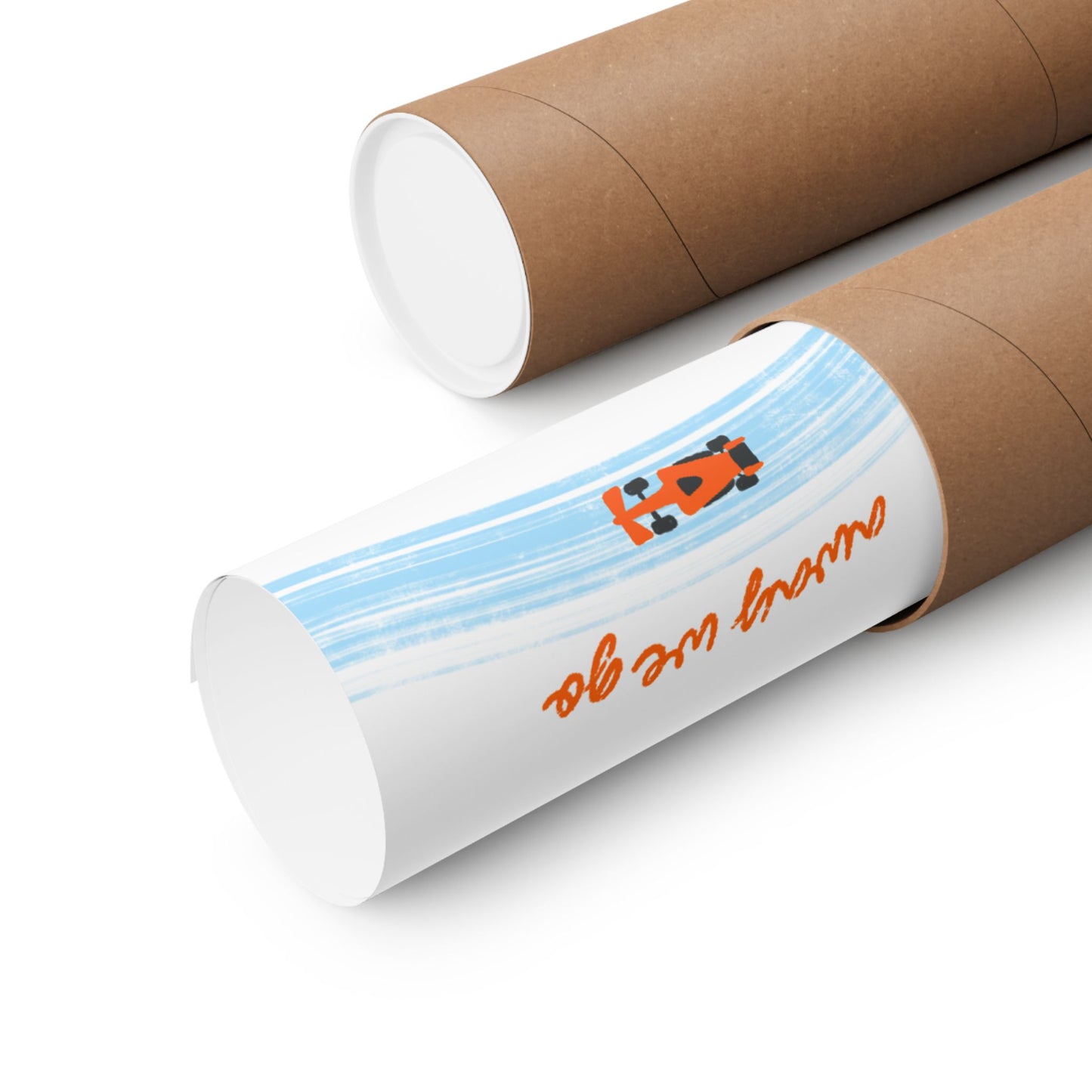 McLaren Orange and Blue Matte Horizontal Poster | US SIZING