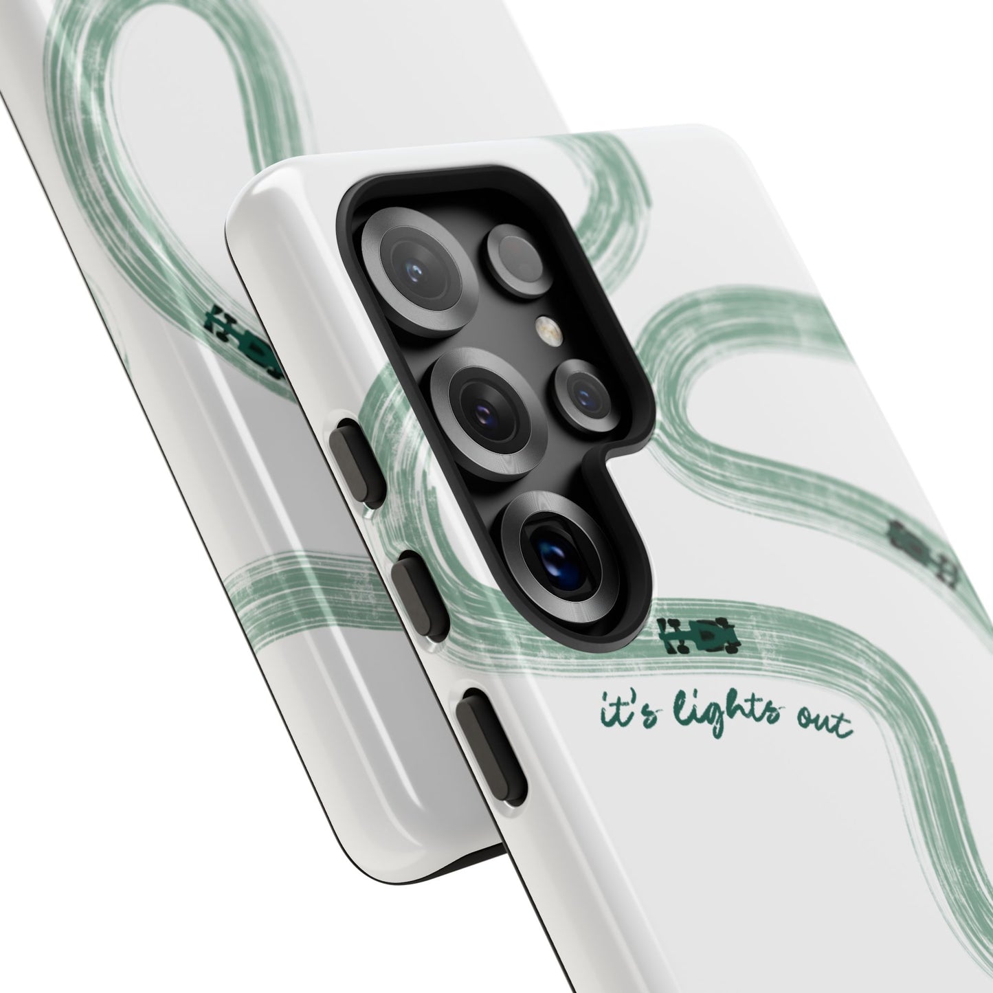 F1 Phone Case Green Painted "its lights out and away we go", Trendy F1 Gift, Formula 1 Gift, Cute F1 Phone Case, Gift for F1 Fans
