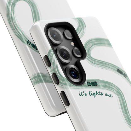 F1 Phone Case Green Painted "its lights out and away we go", Trendy F1 Gift, Formula 1 Gift, Cute F1 Phone Case, Gift for F1 Fans