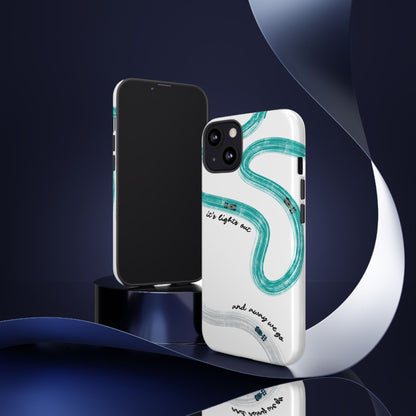 Mercedes F1 Phone Case Painted "its lights out and away we go", Trendy F1 Gift, Formula 1 Gift, Cute F1 Phone Case