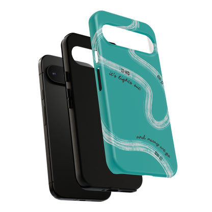 Mercedes F1 Phone Case Painted "its lights out and away we go", Trendy F1 Gift, Formula 1 Gift, Cute F1 Phone Case