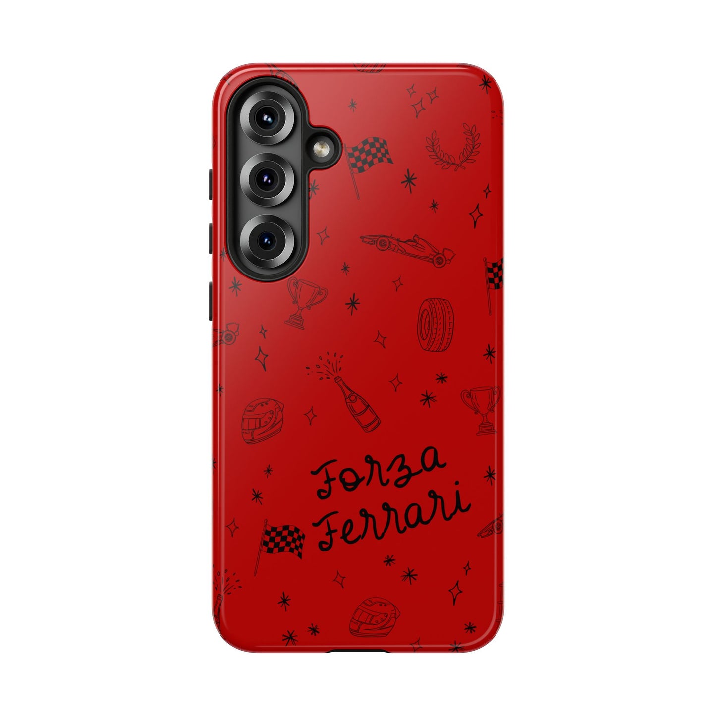 F1 Ferrari Racing Doodle "Forza Ferrari" F1 Phone Case Design