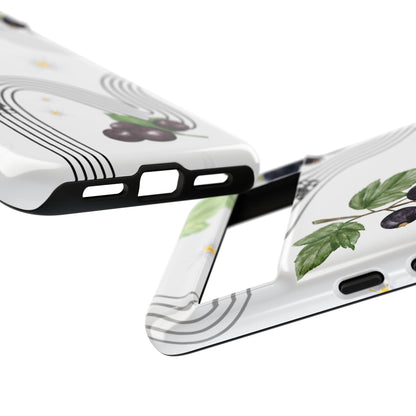 F1 Cadillac and Black Currants Phone Case, Trendy F1 Gift, Formula 1 Gift, Cute Fruit F1 Phone Case, Unique Phone Case