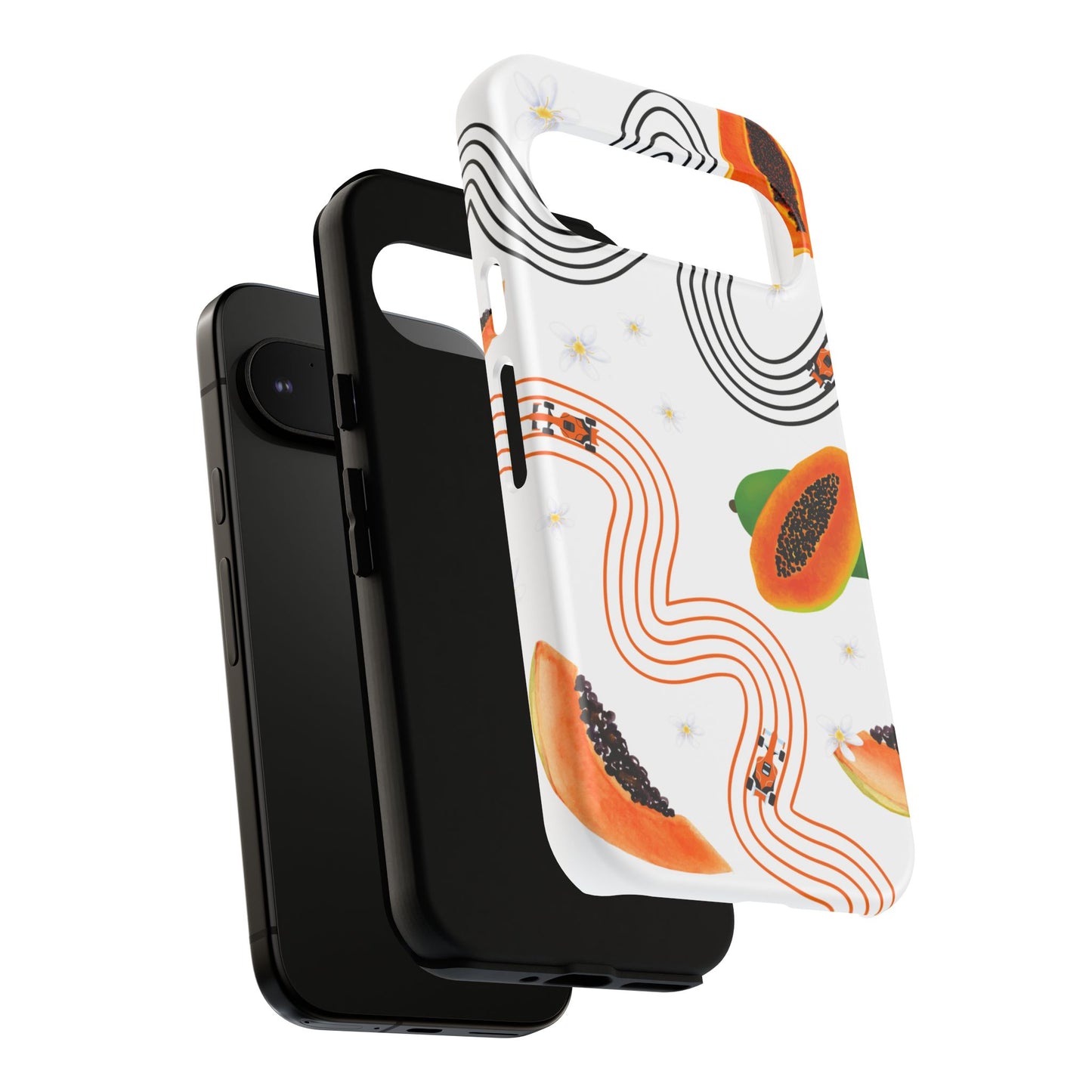 F1 McLaren and Papaya Phone Case , Trendy F1 Gift, Formula 1 Gift, Cute Fruit F1 Phone Case, Unique Phone Case