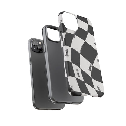 F1 Phone Case Black and White Checkered Design, Trendy F1 Gift, Formula 1 Gift, Cute F1 Phone Case, Unique Formula One Phone Case