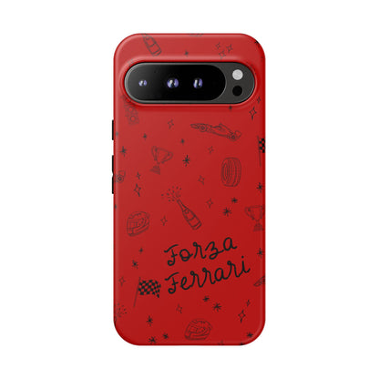 F1 Ferrari Racing Doodle "Forza Ferrari" F1 Phone Case Design